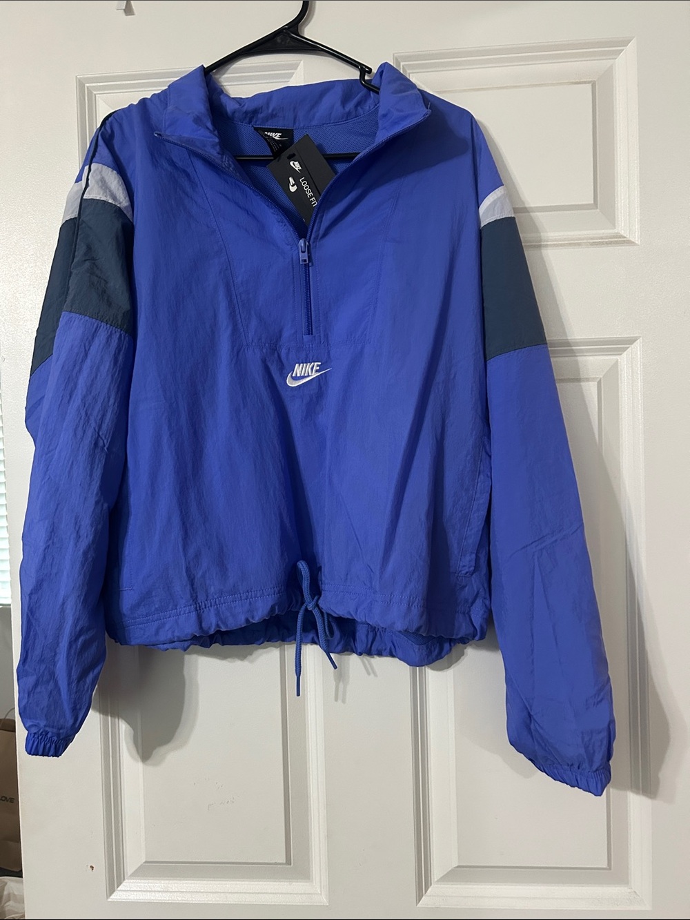 Nike Blue and Navy Half-Zip Windbreaker Jacket